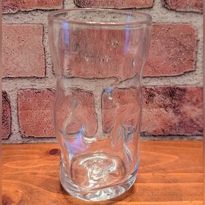 BLENKO 2002 Blown Clear Dimpled Tumbler